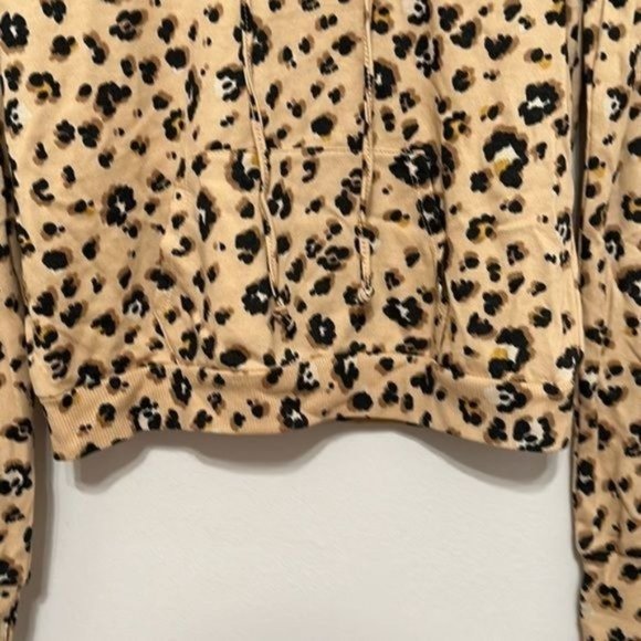 NWT Love, Fire Tan Animal Print Mask Hoodie Size S - Picture 5 of 11